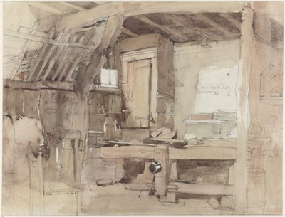 Canto da oficina de carpintaria da Casa Klingelbeek em Oosterbeek de Petrus Franciscus Greive