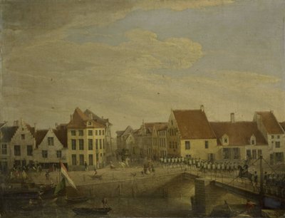 Tropas holandesas de passagem pela Fortaleza de Dendermonde de Petrus Groenia