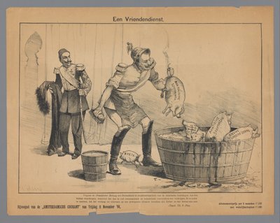 Serviço de um amigo (título sobre o objecto) de Petrus van Geldorp