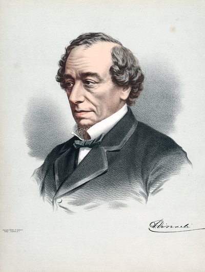 Benjamin Disraeli, 1º Conde de Beaconsfield 1804-1881, estadista conservador britânico, c1880 de Petter and Galpin Cassell