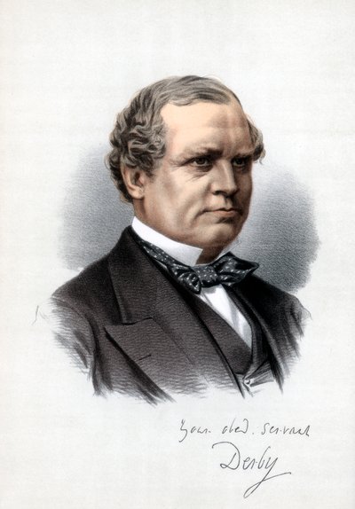 Edward Henry Stanley, 15º Conde de Derby, Primeiro Ministro do Reino Unido, c1890. de Petter and Galpin Cassell
