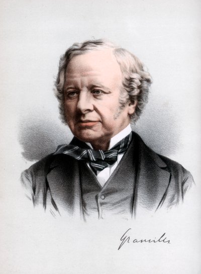 Granville Leveson-Gower, 2o Earl Granville, estadista liberal britânico, c1890. de Petter and Galpin Cassell