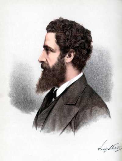 Robert Bulwer-Lytton, 1º conde de Lytton, poeta e estadista inglês, c1890. de Petter and Galpin Cassell