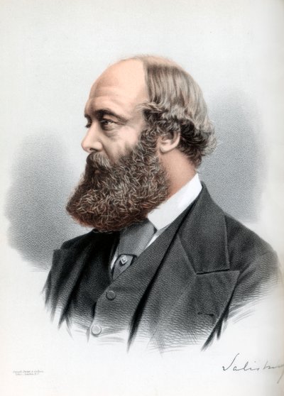 Robert Gascoyne-Cecil, terceiro marquês de Salisbury, estadista britânico e primeiro-ministro, c1890. de Petter and Galpin Cassell