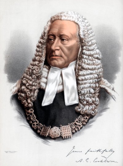 Sir Alexander James Edmund Cockburn, 12º Baronete, Lord Chief Justice da Inglaterra, c1890. de Petter and Galpin Cassell