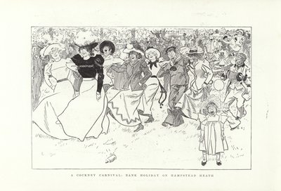 Um Cockney Carnival, feriado bancário em Hampstead Heath de Phil May