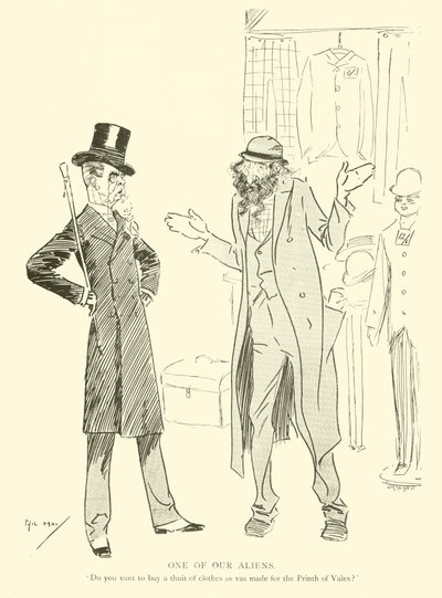 Cartum de Phil May, dos anos 1890 (litho) de Phil May