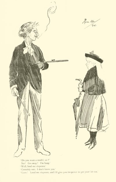 Cartum de Phil May, dos anos 1890 (litho) de Phil May