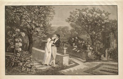 Primavera, ou Os amantes de Philibert-Louis Debucourt
