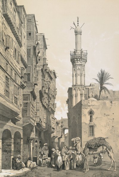 Uma rua na cidade de Roseta de Philibert Joseph Girault de Prangey