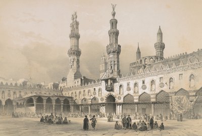 Pátio da Mesquita Al Ahzar de Philibert Joseph Girault de Prangey