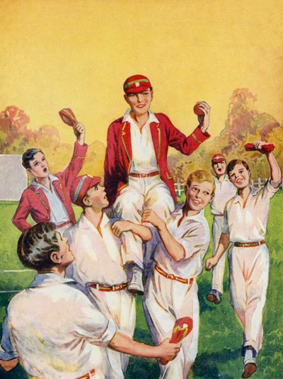 Rapazes críquete, herói do jogo (cor litho) de Philibert Louis Debucourt