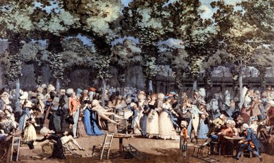 Festival no Palais Royal, Paris de Philibert Louis Debucourt
