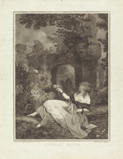 O pássaro privado de Philibert Louis Debucourt