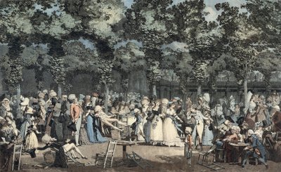 O passeio público no Palais-Royal de Philibert Louis Debucourt