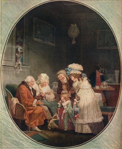 Le Compliment ou La Matinee Du Jour De Lan, 1887, 1916 de Philibert Louis Debucourt