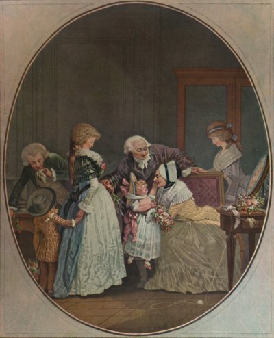 Les Bouquets, Ou A Festa Da GrandMaman, 1788, 1913 de Philibert Louis Debucourt