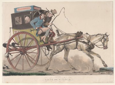 Estrada para St. Cloud, 1816. de Philibert Louis Debucourt