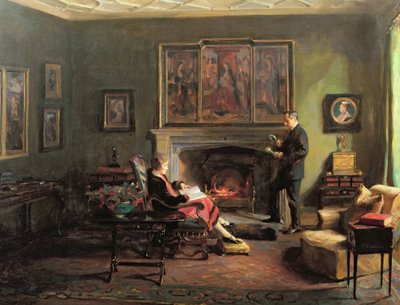 Interior com Visconde e Viscondessa Lee de Fareham de Philip Alexius de Laszlo