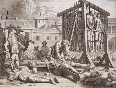 Enforcamento e tortura, pub. 1672. de Philip Baldaeus