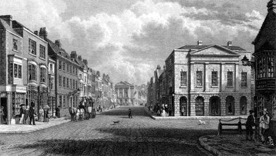 A rua principal, Newport, ilha de Wight, 1844. de Philip Brannon