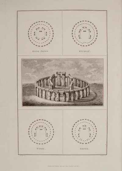 Vista de Stonehenge, de Sir Richard Colt Hoares A história da antiga Wiltshire, gravada por James Basire, Londres, 1810-11 de Philip Crocker