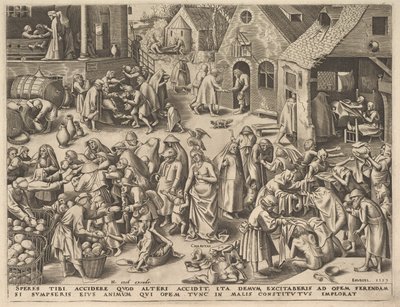 Caridade Charitas das virtudes, 1559. de Philip Galle