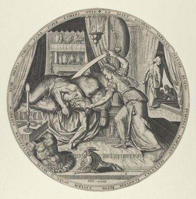 Judith de Famous Women from the Old Testament, conjunto de 6. de Philip Galle