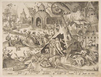 Luxúria Luxúria dos Sete Pecados Capitais, 1558. de Philip Galle