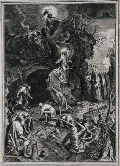 A ressurreição de Cristo, c. 1562 de Philip Galle