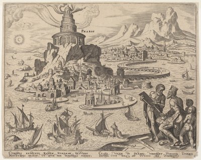 Pharos (O Farol de Alexandria) de Philip Galle, after Maerten van Heemskerck