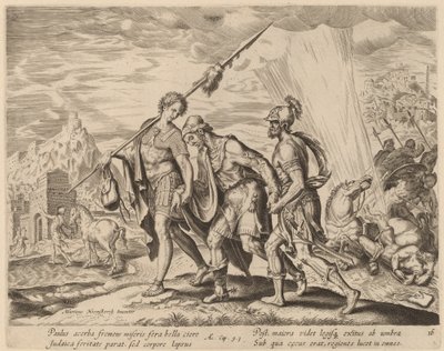 A conversão de São Paulo de Philip Galle after Maerten van Heemskerck