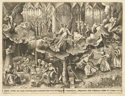 A Parábola das Virgens Sábias e Tolas de Philip Galle, after Pieter Bruegel the Elder