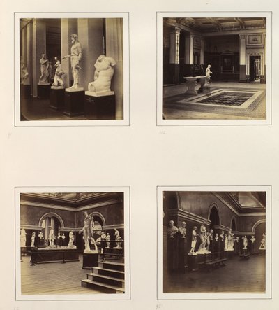[Corte Grego com Torso Farnese de um Jovem, Vista de uma Fonte e Piscina Clássica, Rom..., c. 1859. de Philip Henry Delamotte.