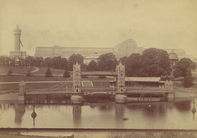 Progresso do Palácio de Cristal em Sydenham, 1854. de Philip Henry Delamotte