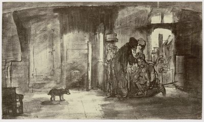 Rembrandt, Tobiat abençoando Tobias de Philip Henry Delamotte