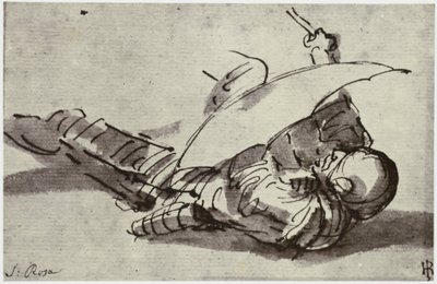Salvator Rosa, O Soldado Ferido de Philip Henry Delamotte