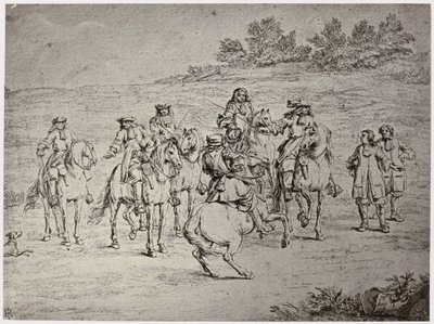 Van der Meulin [?], Luís XIV. e o Artista de Philip Henry Delamotte