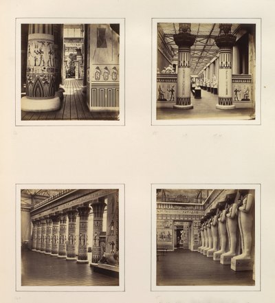 [Vista através da Corte Egípcia, Vista através das Colunas Egípcias para a Escultura Clássica..., ca. 1859. de Philip Henry Delamotte.