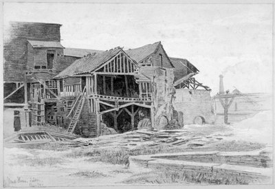Vista das antigas obras de cal, Nine Elms, Battersea, Londres, 1875. de Philip Howard