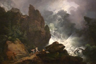 Uma avalanche nos Alpes de Philip James de Loutherbourg