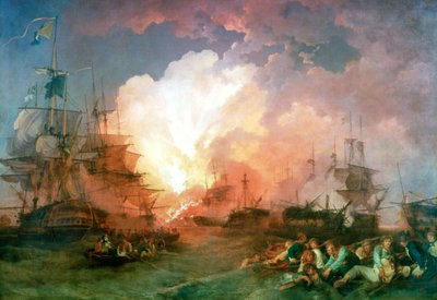 A Batalha do Nilo, 1800 de Philip James de Loutherbourg