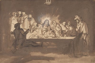 Última Ceia, final da década de 1650. de Philip Koninck