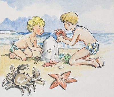 By the Sea, ilustração de "The Water Babies" de Charles Kingsley de Philip Mendoza