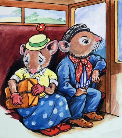 O rato da cidade e o rato do campo (guache sobre papel) de Philip Mendoza