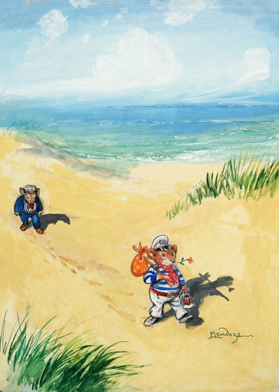 O rato da cidade e o rato do campo (guache sobre papel) de Philip Mendoza