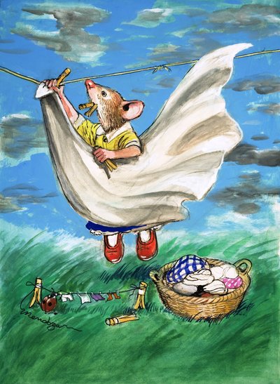 Rato da cidade e rato do campo (guache sobre papel) de Philip Mendoza