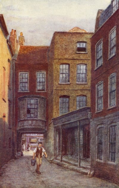 Entrada e entrada do White Horse Inn, Fetter Lane, 1898 de Philip Norman