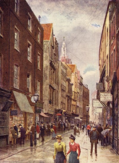Holywell Street, Strand, olhando para o oeste, 1900 de Philip Norman
