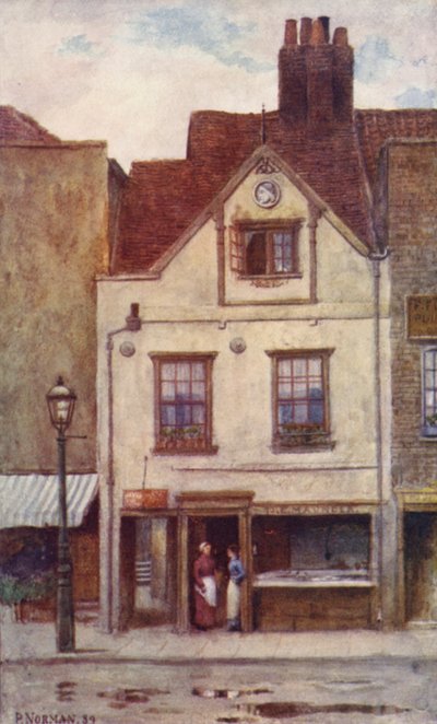 Loja de peixes Maunders, Cheyne Walk, 1887 de Philip Norman